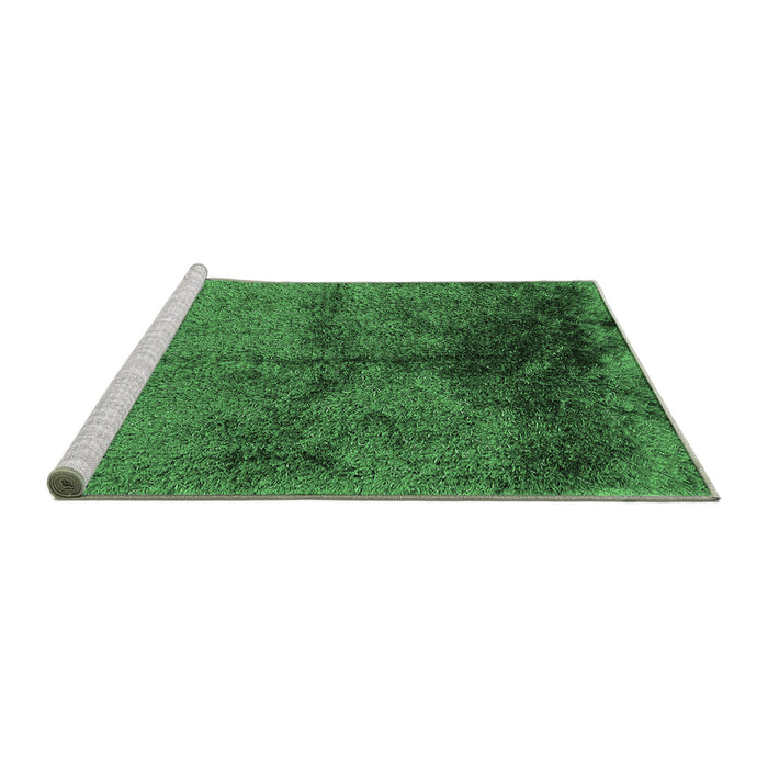Sideview of Machine Washable Oriental Emerald Green Industrial Area Rugs, wshurb717emgrn