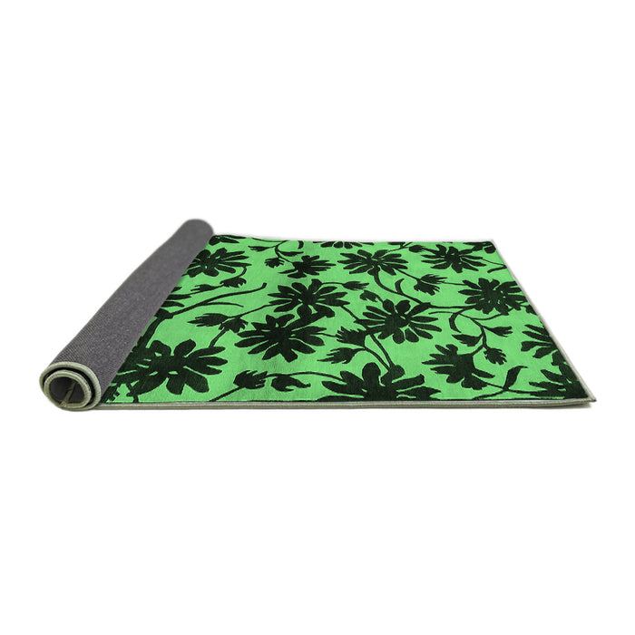 Sideview of Oriental Emerald Green Industrial Rug, urb718emgrn