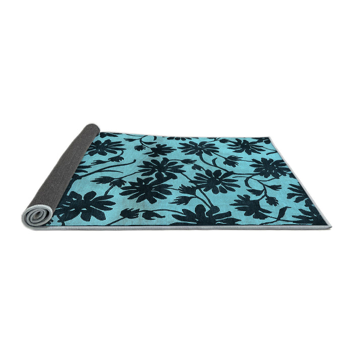 Sideview of Oriental Light Blue Industrial Rug, urb718lblu