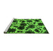 Sideview of Machine Washable Oriental Green Industrial Area Rugs, wshurb718grn