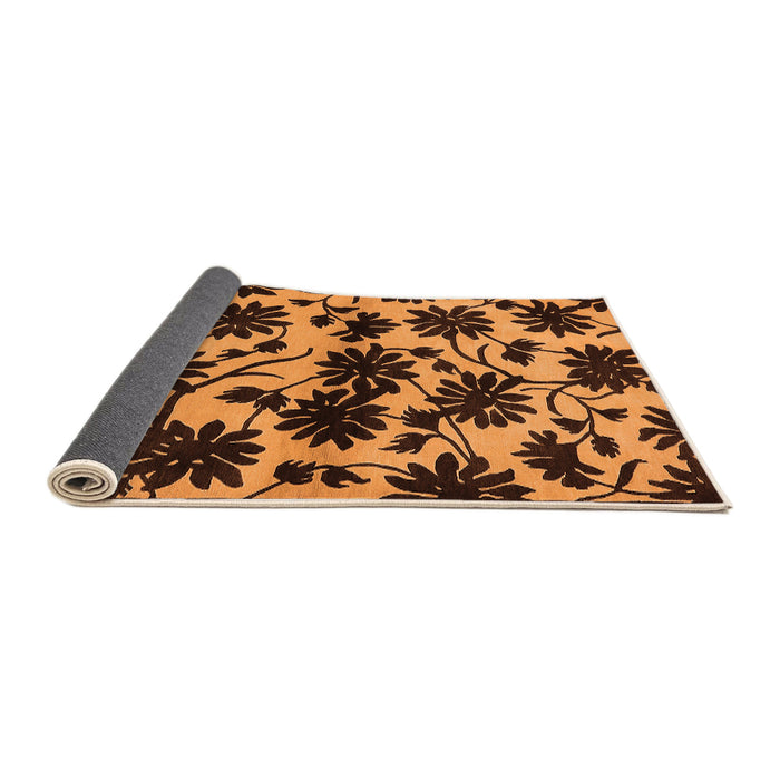 Sideview of Oriental Orange Industrial Rug, urb718org