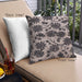Front View of Mid-Century Modern Urban Square Charcoal Black Throw Pillow, 18 inch by 18 inch, pwurb718