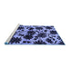 Sideview of Machine Washable Oriental Blue Industrial Rug, wshurb718blu