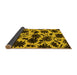 Sideview of Oriental Yellow Industrial Rug, urb718yw