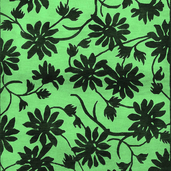 Oriental Emerald Green Industrial Rug, urb718emgrn