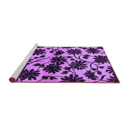 Sideview of Machine Washable Oriental Purple Industrial Area Rugs, wshurb718pur