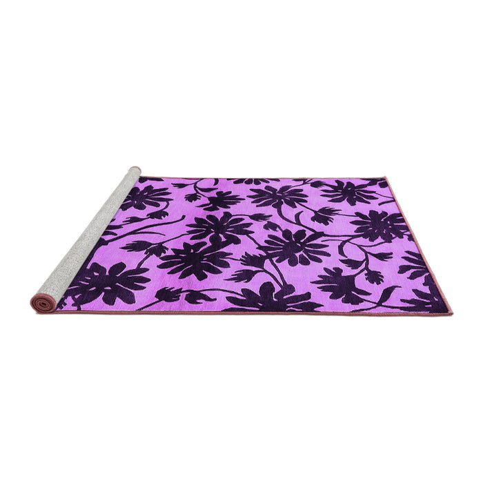 Sideview of Machine Washable Oriental Purple Industrial Area Rugs, wshurb718pur