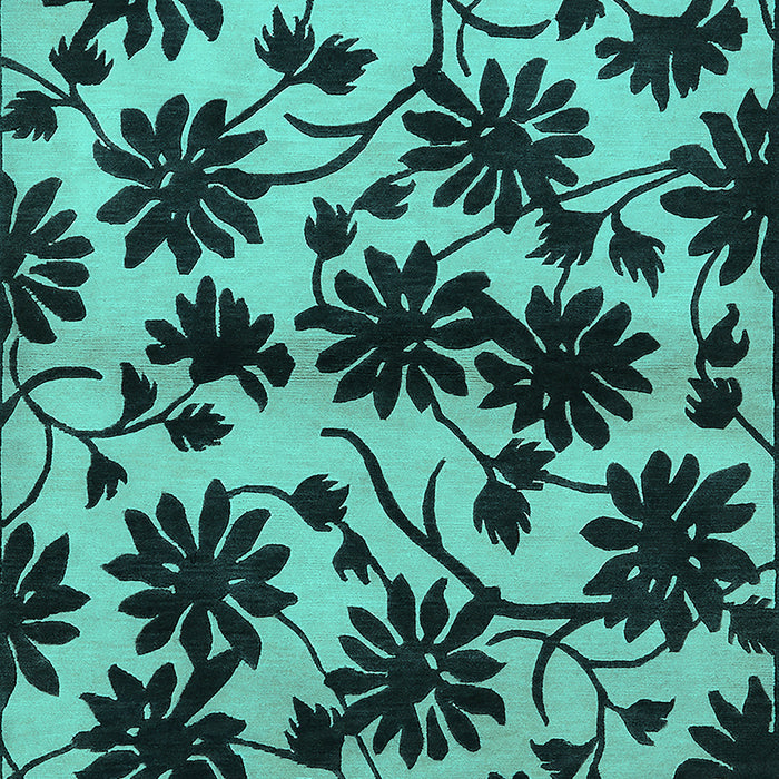 Oriental Turquoise Industrial Rug, urb718turq