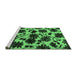 Sideview of Machine Washable Oriental Emerald Green Industrial Area Rugs, wshurb718emgrn