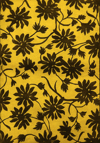 Oriental Yellow Industrial Rug, urb718yw