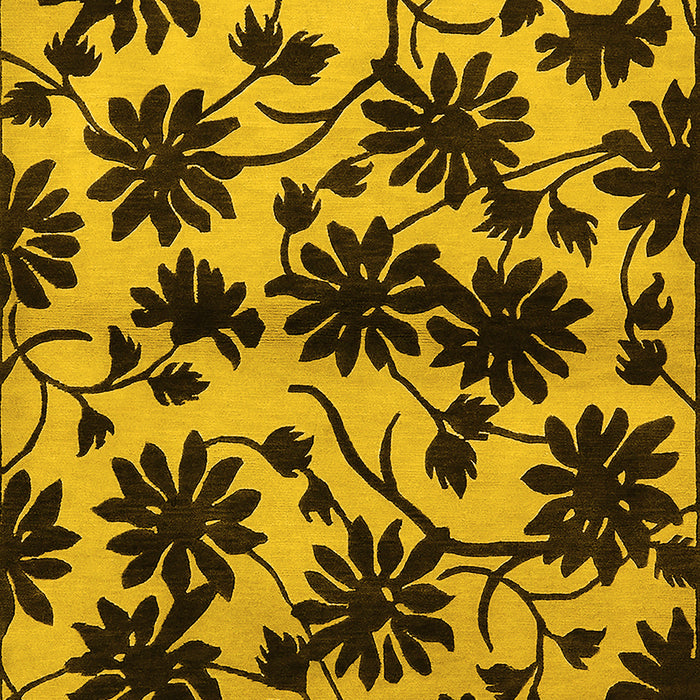 Oriental Yellow Industrial Rug, urb718yw