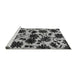 Sideview of Machine Washable Oriental Gray Industrial Rug, wshurb718gry