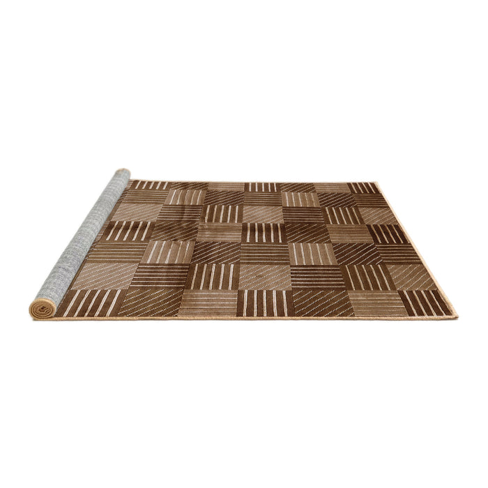 Sideview of Machine Washable Industrial Modern Light Copper Gold Rug, wshurb719