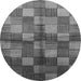 Round Oriental Gray Industrial Rug, urb719gry