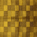 Square Machine Washable Oriental Yellow Industrial Rug, wshurb719yw