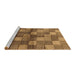 Sideview of Machine Washable Oriental Brown Industrial Rug, wshurb719brn