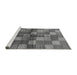 Sideview of Machine Washable Oriental Gray Industrial Rug, wshurb719gry