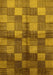 Machine Washable Oriental Yellow Industrial Rug, wshurb719yw