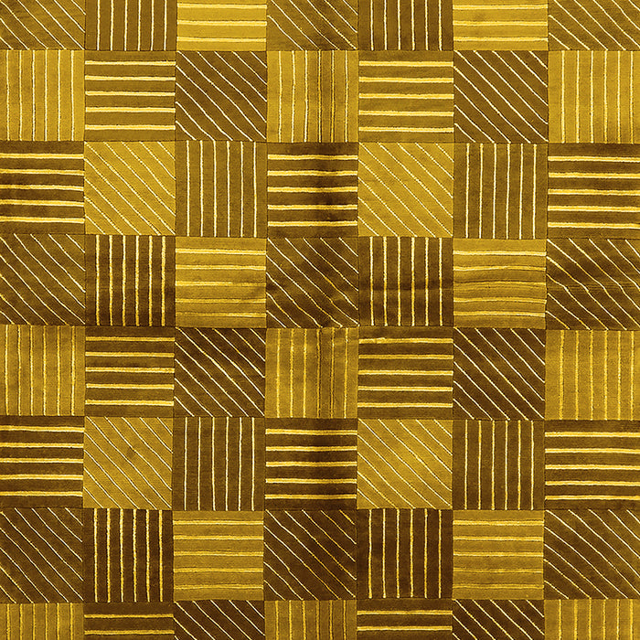Machine Washable Oriental Yellow Industrial Rug, wshurb719yw