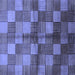 Square Machine Washable Oriental Blue Industrial Rug, wshurb719blu