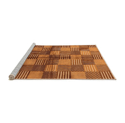 Sideview of Machine Washable Oriental Orange Industrial Area Rugs, wshurb719org