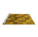 Sideview of Machine Washable Oriental Yellow Industrial Rug, wshurb719yw