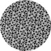 Round Machine Washable Oriental Gray Industrial Rug, wshurb720gry