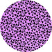 Round Oriental Purple Industrial Rug, urb720pur