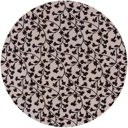 Round Machine Washable Industrial Modern Burgundy Brown Rug, wshurb720