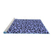 Sideview of Machine Washable Oriental Blue Industrial Rug, wshurb720blu