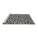 Sideview of Machine Washable Oriental Gray Industrial Rug, wshurb720gry