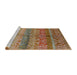Sideview of Machine Washable Industrial Modern Mahogany Brown Rug, wshurb721