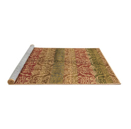 Sideview of Machine Washable Oriental Brown Industrial Rug, wshurb721brn