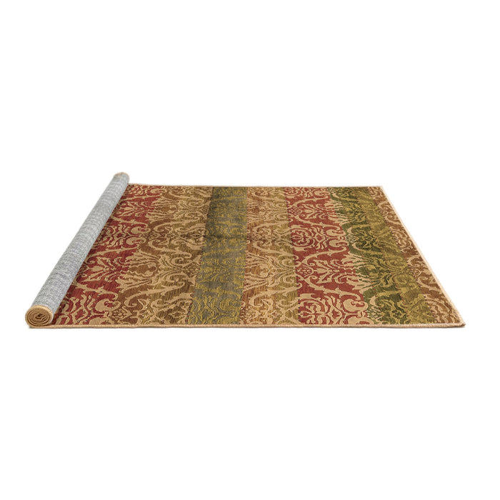 Sideview of Machine Washable Oriental Brown Industrial Rug, wshurb721brn