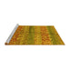 Sideview of Machine Washable Oriental Yellow Industrial Rug, wshurb721yw