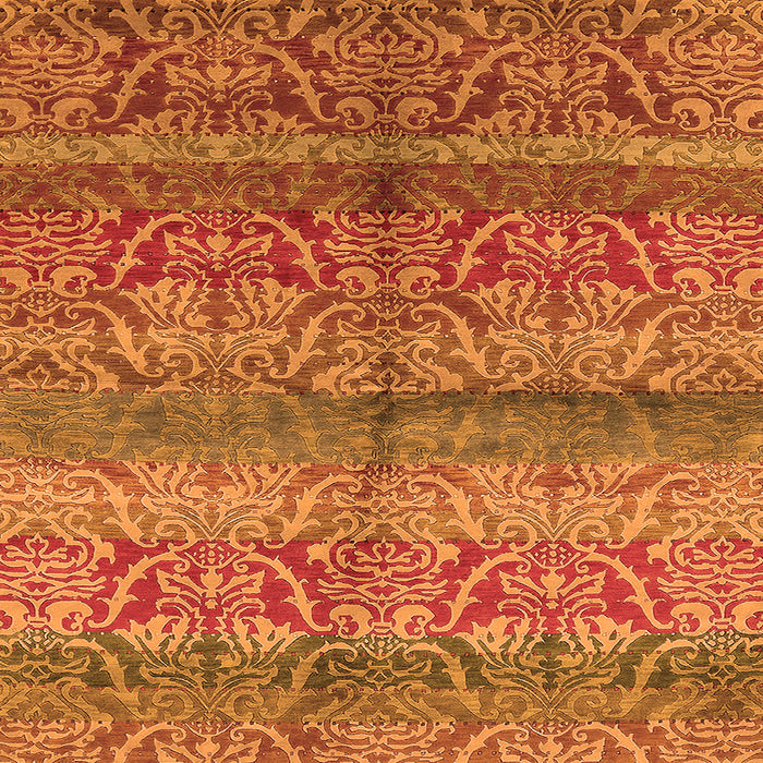 Square Oriental Orange Industrial Rug, urb721org