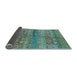 Sideview of Oriental Light Blue Industrial Rug, urb721lblu