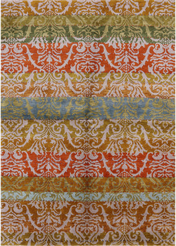 Mid-Century Modern Mahogany Brown Oriental Rug, urb721