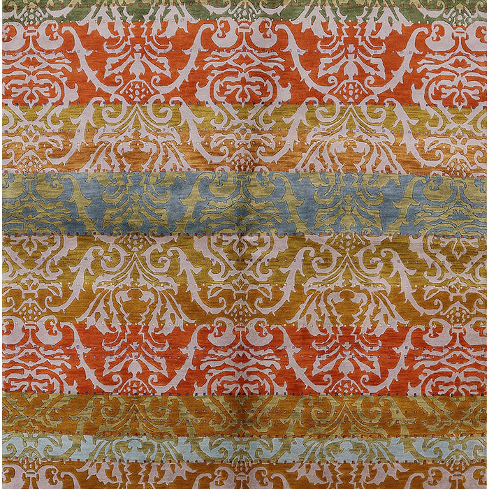 Mid-Century Modern Mahogany Brown Oriental Rug, urb721