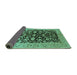 Sideview of Oriental Turquoise Industrial Rug, urb722turq