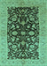 Machine Washable Oriental Turquoise Industrial Area Rugs, wshurb722turq