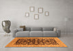 Machine Washable Oriental Orange Industrial Area Rugs in a Living Room, wshurb722org