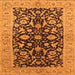 Square Oriental Orange Industrial Rug, urb722org