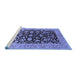 Sideview of Machine Washable Oriental Blue Industrial Rug, wshurb722blu