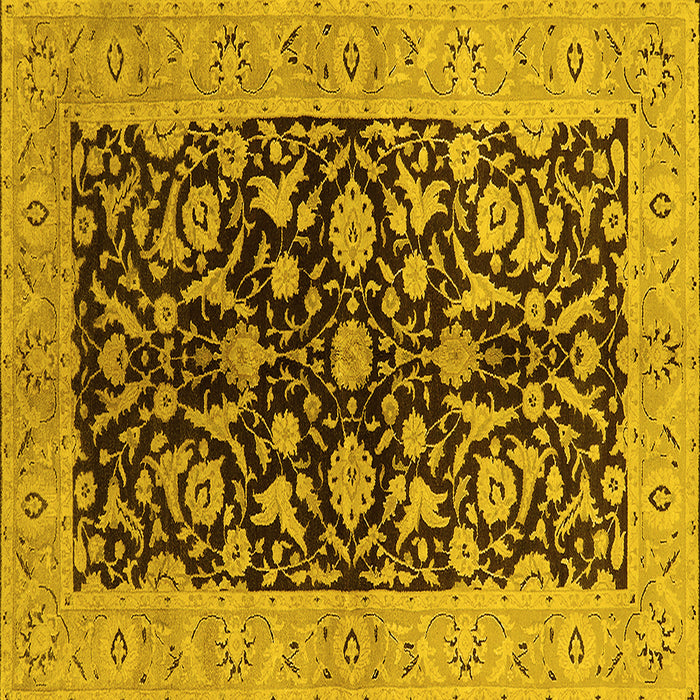 Square Oriental Yellow Industrial Rug, urb722yw