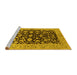 Sideview of Machine Washable Oriental Yellow Industrial Rug, wshurb722yw