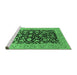 Sideview of Machine Washable Oriental Emerald Green Industrial Area Rugs, wshurb722emgrn