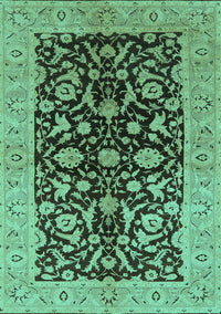 Oriental Turquoise Industrial Rug, urb722turq