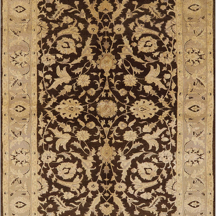 Mid-Century Modern Yellow Orange Oriental Rug, urb722