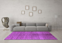 Machine Washable Oriental Purple Industrial Rug, wshurb723pur